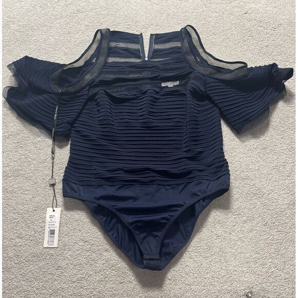 NWT Tadashi Shoji Intimate SZ Large OnepPeice  #47275 Navy MSRP$148 - Picture 1 of 11